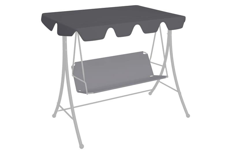 udskiftelig baldakin til gyngesofa 150/130x70/105 cm - Antracit - Havemøbler - Havesofaer & bænke - Hængesofaer - Hængesofa tag