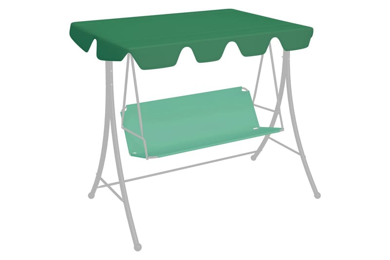 udskiftelig baldakin til gyngesofa 150/130x70/105 cm grøn - Grøn - Havemøbler - Havesofaer & bænke - Hængesofaer - Hængesofa tag
