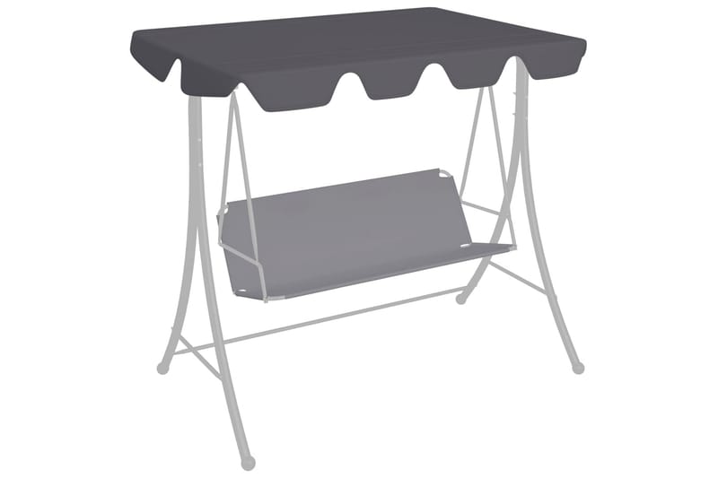 udskiftelig baldakin til gyngesofa 188/168x110/145 cm - Antracit - Havemøbler - Havesofaer & bænke - Hængesofaer - Hængesofa tag