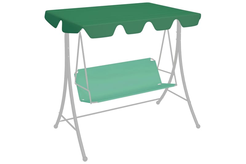 udskiftelig baldakin til gyngesofa 188/168x110/145 cm grøn - Grøn - Havemøbler - Havesofaer & bænke - Hængesofaer - Hængesofa tag