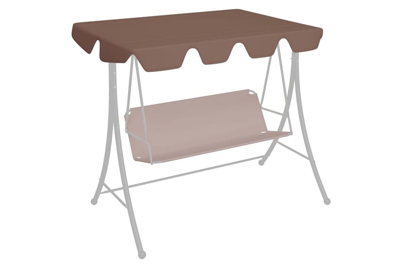 Udskiftelig baldakin til gyngesofa 192x147 cm 270 g/m² brun - Brun - Havemøbler - Havesofaer & bænke - Hængesofaer - Hængesofa tag