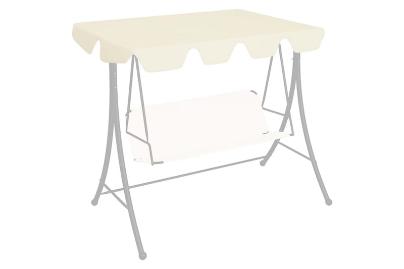 Udskiftelig baldakin til gyngesofa 192x147 cm 270 g/m² creme - Creme - Havemøbler - Havesofaer & bænke - Hængesofaer - Hængesofa tag