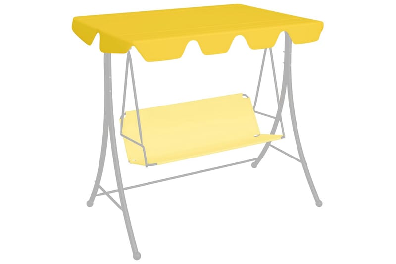 Udskiftelig baldakin til gyngesofa 226x186 cm 270 g/m² gul - Gul - Havemøbler - Havesofaer & bænke - Hængesofaer - Hængesofa tag