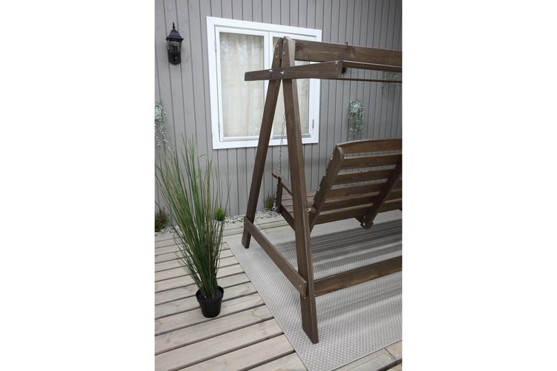 Pelle 3-Pers. Hængesofa uden tag - Brun - Havemøbler - Havesofaer & bænke - Hængesofaer