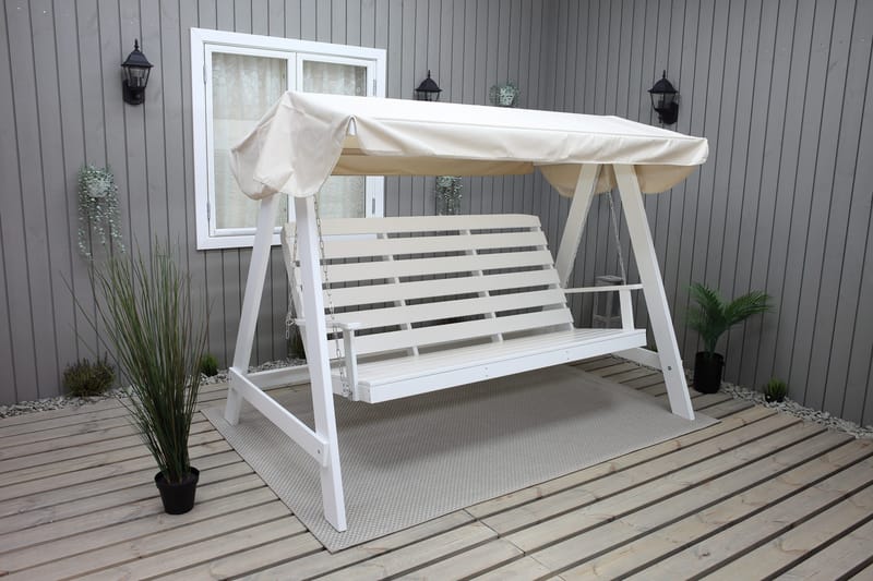 Pelle Hængesofa Hvid/Sort - KWA - Havemøbler - Havesofaer & bænke - Hængesofaer