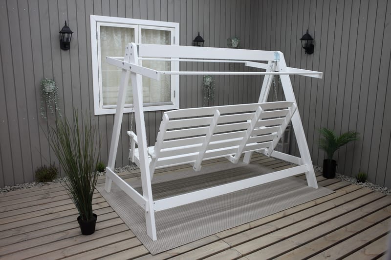 Pelle Hængesofa Hvid/Sort - KWA - Havemøbler - Havesofaer & bænke - Hængesofaer