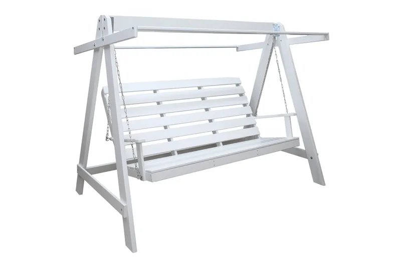 Pelle Hængesofa Hvid/Sort, KWA