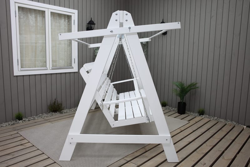 Pelle Hængesofa Hvid/Sort - KWA - Havemøbler - Havesofaer & bænke - Hængesofaer