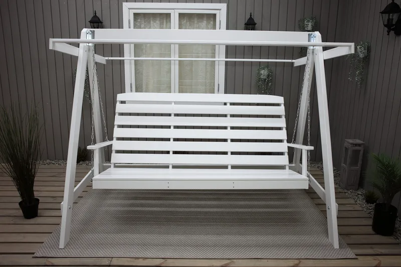 Pelle Hængesofa Hvid/Sort - KWA - Havemøbler - Havesofaer & bænke - Hængesofaer