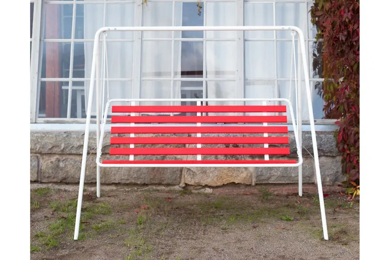 Retro 3-personers hammock, hvidt stel - Varax - Havemøbler - Havesofaer & bænke - Hængesofaer