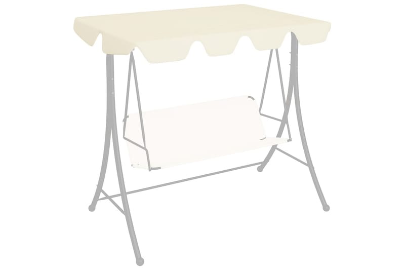 Udskiftelig baldakin til gyngesofa 226x186 cm 270 g/m² creme - Creme - Havemøbler - Havesofaer & bænke - Hængesofaer - Hængesofa tag