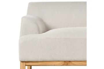Hörnsoffa Beliani Sosjo Beige, ljust trä, Högervänd Beige||Light colored wood Right-faced - Møbler - Sofaer - Sofa med chaiselong