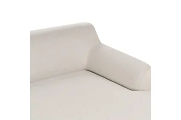 Hörnsoffa Beliani Sosjo Beige, ljust trä, Högervänd Beige||Light colored wood Right-faced - Møbler - Sofaer - Sofa med chaiselong