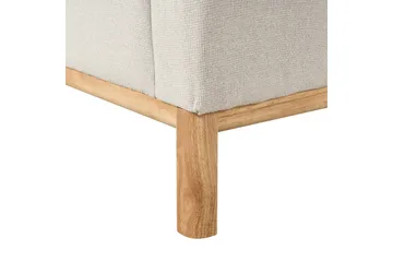 Hörnsoffa Beliani Sosjo Beige, ljust trä, Högervänd Beige||Light colored wood Right-faced - Møbler - Sofaer - Sofa med chaiselong