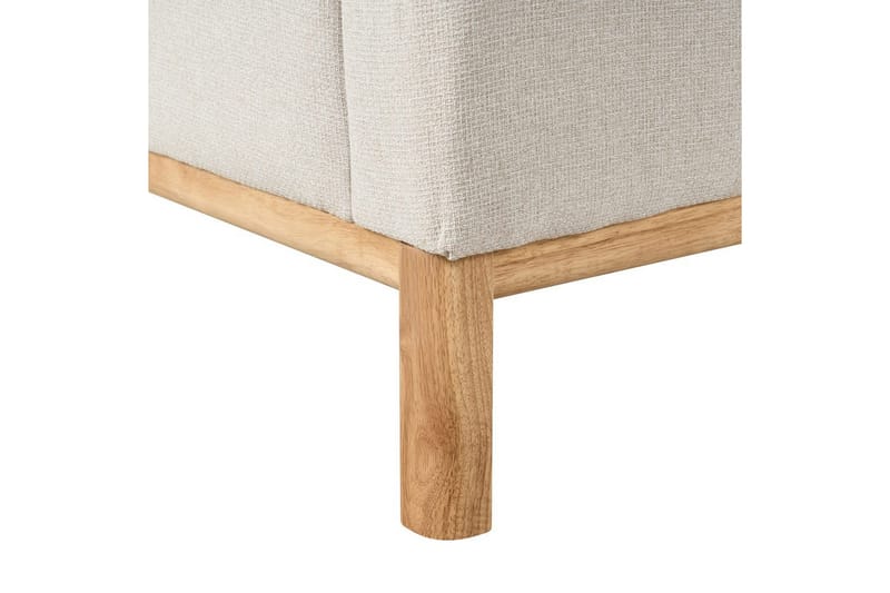Hörnsoffa Beliani Sosjo Beige, ljust trä, Högervänd Beige||Light colored wood Right-faced - Møbler - Sofaer - Hjørnesofa - Hjørnesofa med chaiselong