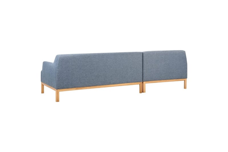 Hörnsoffa Beliani Sosjo Beige, ljust trä, Högervänd blue||Light colored wood Left-faced - Møbler - Sofaer - Hjørnesofa - Hjørnesofa med chaiselong