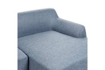 Hörnsoffa Beliani Sosjo Beige, ljust trä, Högervänd blue||Light colored wood Right-faced - Møbler - Sofaer - Sofa med chaiselong