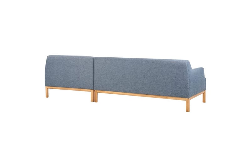 Hörnsoffa Beliani Sosjo Beige, ljust trä, Högervänd blue||Light colored wood Right-faced - Møbler - Sofaer - Hjørnesofa - Hjørnesofa med chaiselong