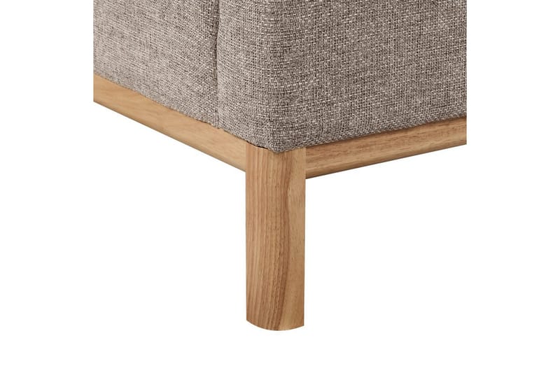 Hörnsoffa Beliani Sosjo Beige, ljust trä, Högervänd Brown||Light colored wood Left-faced - Møbler - Sofaer - Hjørnesofa - Hjørnesofa med chaiselong