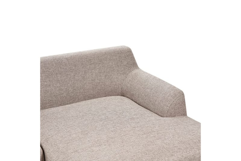 Hörnsoffa Beliani Sosjo Beige, ljust trä, Högervänd Brown||Light colored wood Right-faced - Møbler - Sofaer - Hjørnesofa - Hjørnesofa med chaiselong