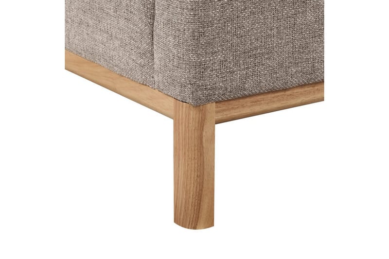 Hörnsoffa Beliani Sosjo Beige, ljust trä, Högervänd Brown||Light colored wood Right-faced - Møbler - Sofaer - Hjørnesofa - Hjørnesofa med chaiselong