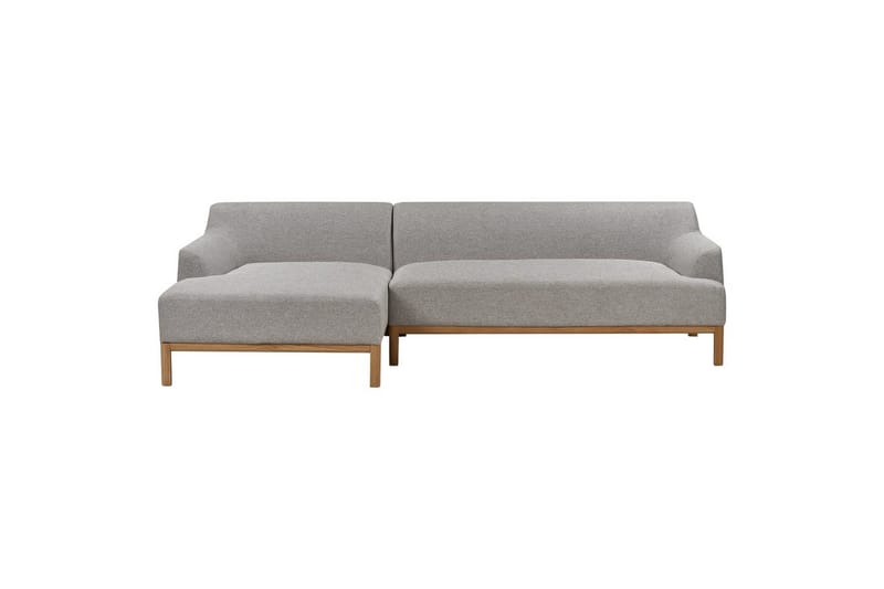 Hörnsoffa Beliani Sosjo Beige, ljust trä, Högervänd Grey||Light colored wood Left-faced - Møbler - Sofaer - Hjørnesofa - Hjørnesofa med chaiselong