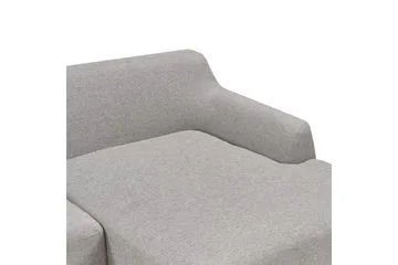 Hörnsoffa Beliani Sosjo Beige, ljust trä, Högervänd Grey||Light colored wood Right-faced - Møbler - Sofaer - Sofa med chaiselong