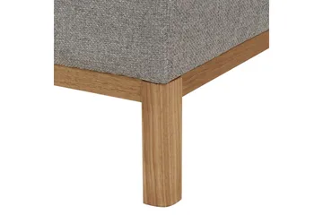 Hörnsoffa Beliani Sosjo Beige, ljust trä, Högervänd Grey||Light colored wood Right-faced - Møbler - Sofaer - Sofa med chaiselong