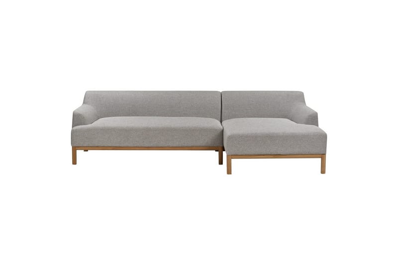 Hörnsoffa Beliani Sosjo Beige, ljust trä, Högervänd Grey||Light colored wood Right-faced - Møbler - Sofaer - Hjørnesofa - Hjørnesofa med chaiselong