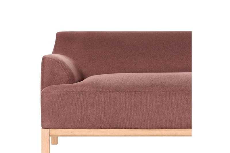Hörnsoffa Beliani Sosjo Beige, ljust trä, Högervänd Red||Light colored wood Right-faced - Møbler - Sofaer - Hjørnesofa - Hjørnesofa med chaiselong