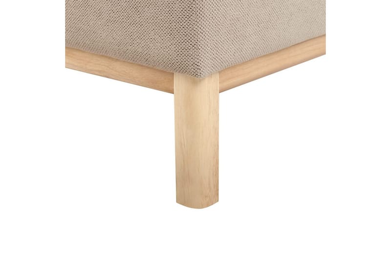 Hörnsoffa Beliani Sosjo Beige, ljust trä, Högervänd Taupe Right-faced - Møbler - Sofaer - Hjørnesofa - Hjørnesofa med chaiselong