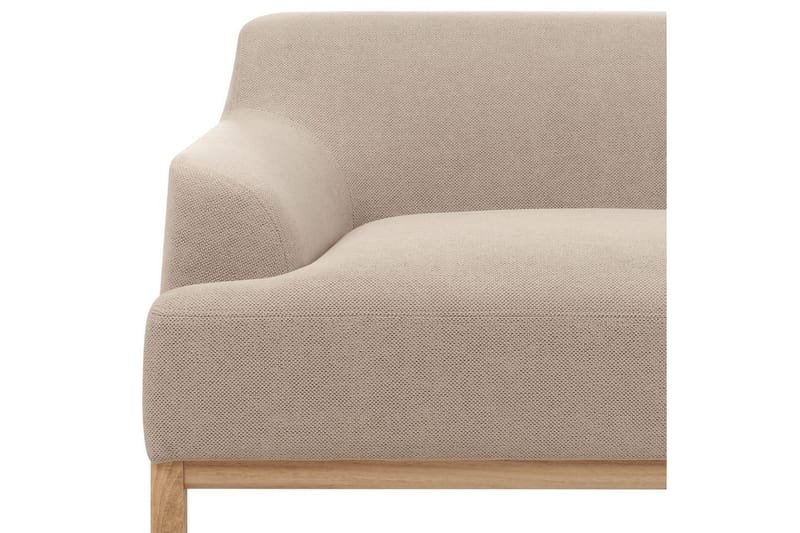 Hörnsoffa Beliani Sosjo Beige, ljust trä, Högervänd Taupe Right-faced - Møbler - Sofaer - Hjørnesofa - Hjørnesofa med chaiselong