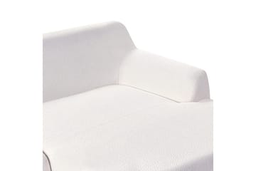 Hörnsoffa Beliani Sosjo Beige, ljust trä, Högervänd White||Light colored wood Right-faced - Møbler - Sofaer - Sofa med chaiselong