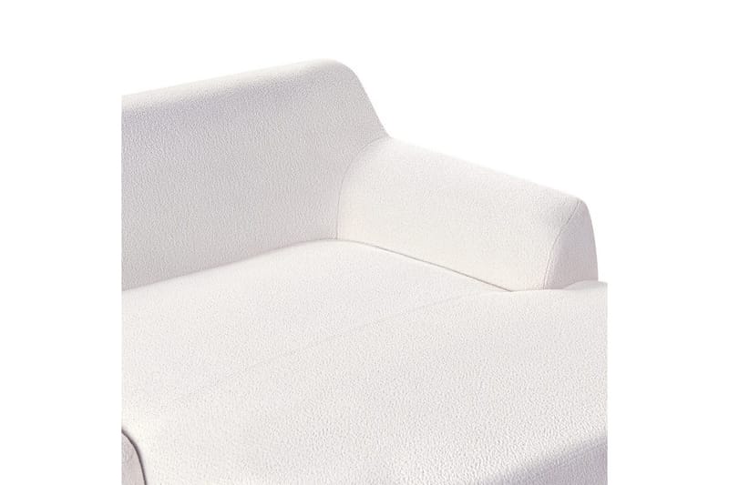 Hörnsoffa Beliani Sosjo Beige, ljust trä, Högervänd White||Light colored wood Right-faced - Møbler - Sofaer - Hjørnesofa - Hjørnesofa med chaiselong