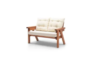 Have 2-personers Sofa Zaron Creme / Valnød