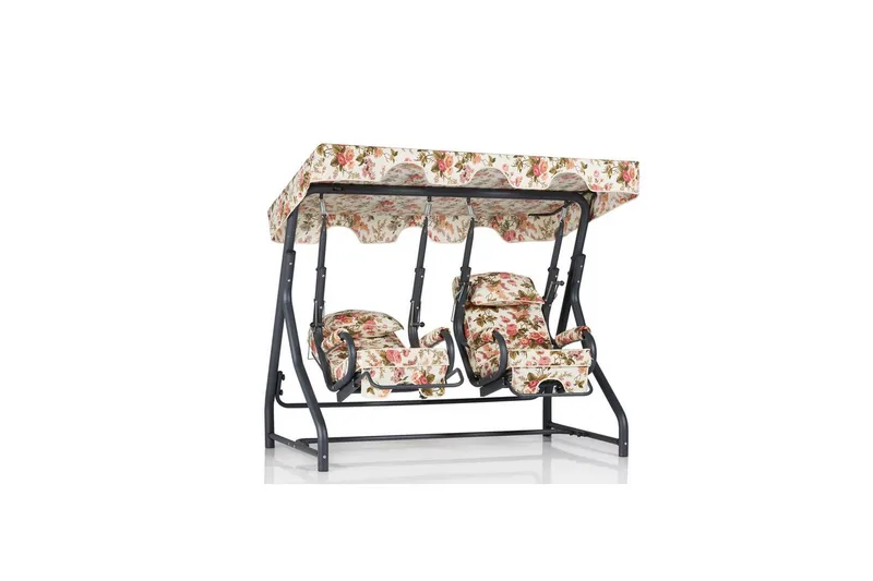 Have dobbelt gyngebord Bhika Multifarvet - Multifarvet - Havemøbler - Havesofaer & bænke - Gyngesofa