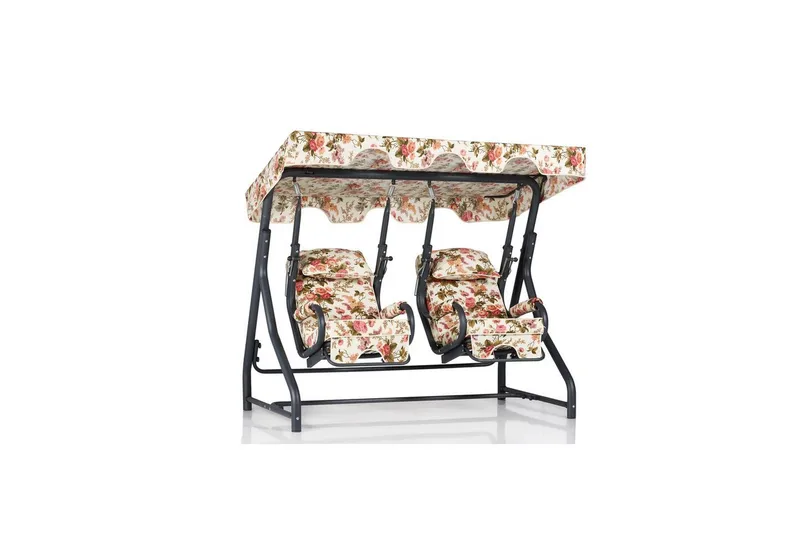 Have dobbelt gyngebord Bhika Multifarvet - Multifarvet - Havemøbler - Havesofaer & bænke - Gyngesofa