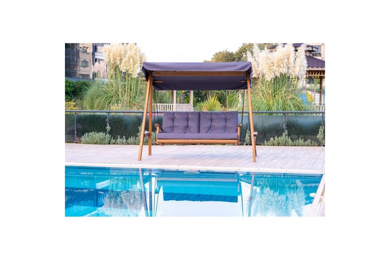 Have dobbelt gyngebord Taharoa Antracit - Antracit - Havemøbler - Havesofaer & bænke - Gyngesofa