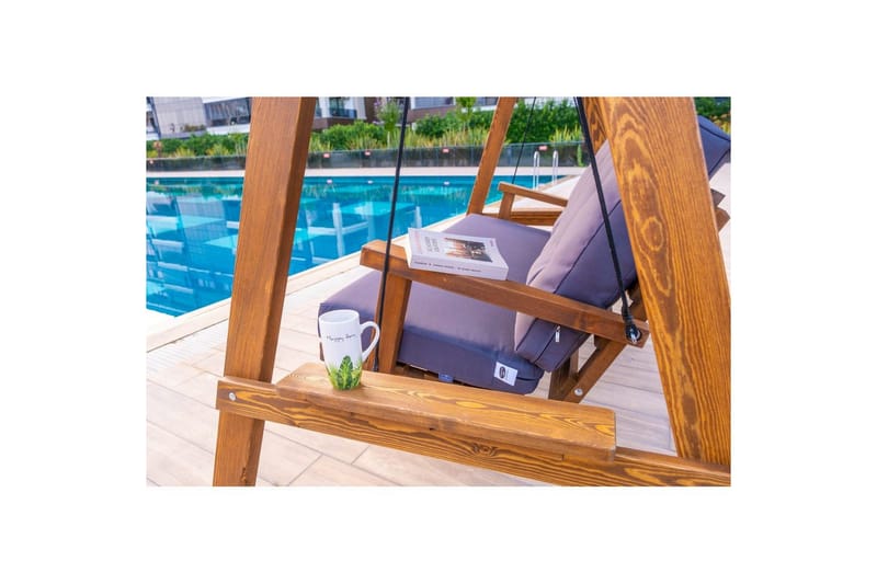 Have dobbelt gyngebord Taharoa Antracit - Antracit - Havemøbler - Havesofaer & bænke - Gyngesofa