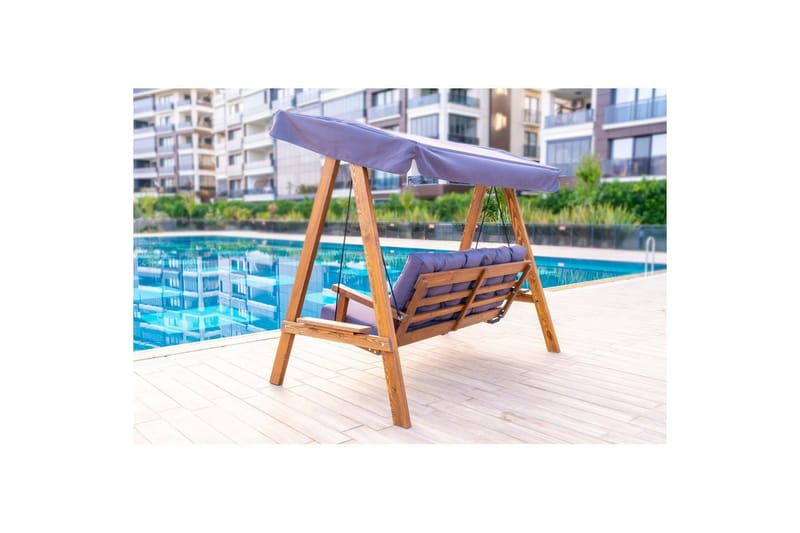 Have dobbelt gyngebord Taharoa Antracit - Antracit - Havemøbler - Havesofaer & bænke - Gyngesofa