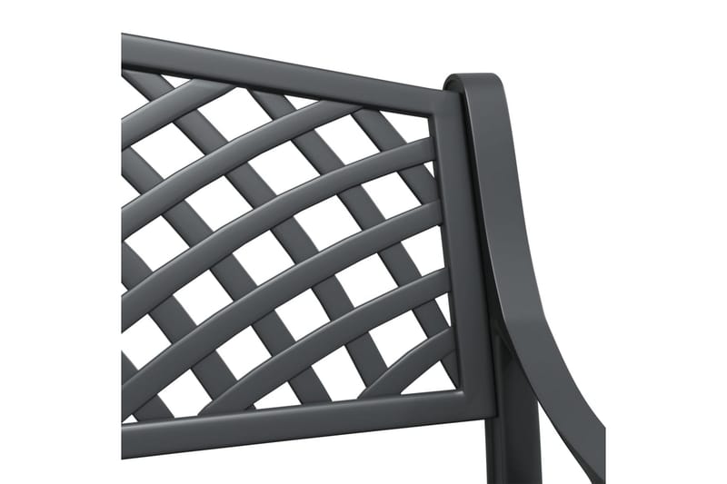 havebænk 102 cm støbt aluminium sort - Sort - Havemøbler - Havesofaer & bænke - Udendørs bænk & havebænk