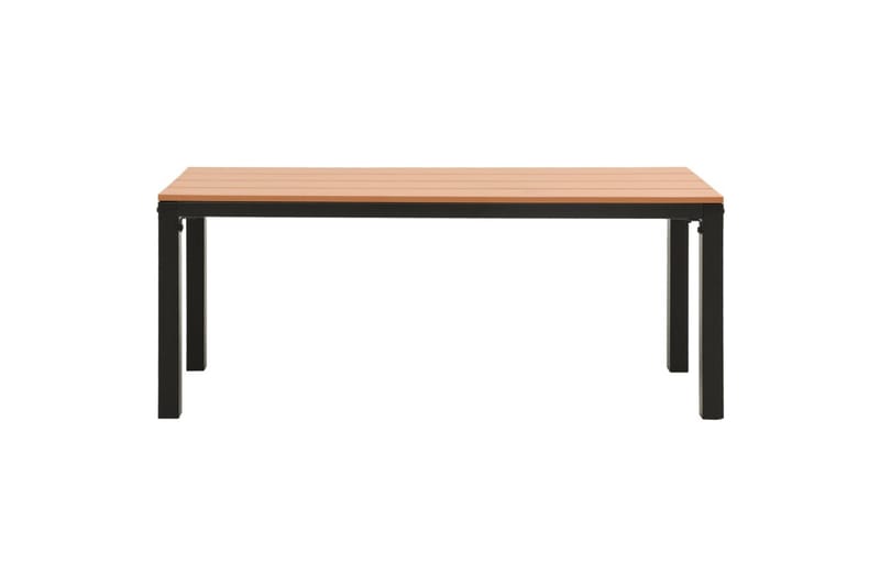 havebænk 110 cm stål og WPC brun og sort - Brun - Havemøbler - Havesofaer & bænke - Udendørs bænk & havebænk