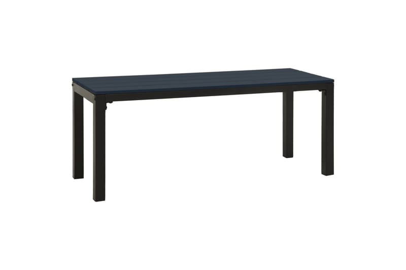 havebænk 110 cm stål og WPC sort - Sort - Havemøbler - Havesofaer & bænke - Udendørs bænk & havebænk
