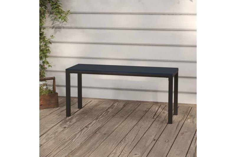havebænk 110 cm stål og WPC sort - Sort - Havemøbler - Havesofaer & bænke - Udendørs bænk & havebænk