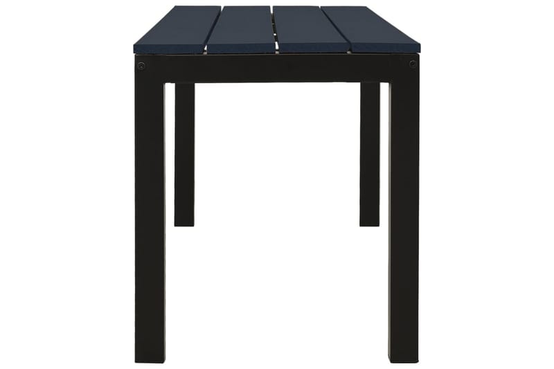 havebænk 110 cm stål og WPC sort - Sort - Havemøbler - Havesofaer & bænke - Udendørs bænk & havebænk