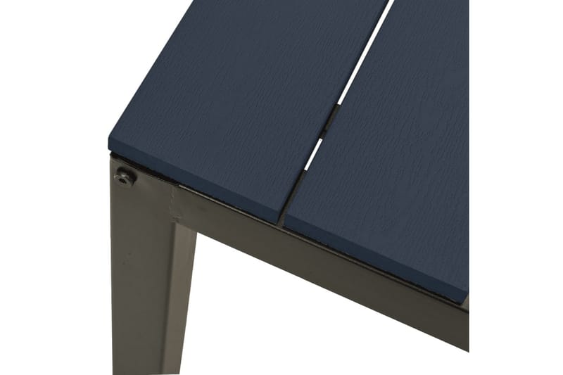 havebænk 110 cm stål og WPC sort - Sort - Havemøbler - Havesofaer & bænke - Udendørs bænk & havebænk