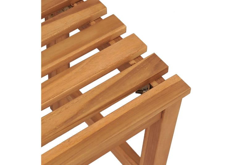 havebænk 114 cm massivt teaktræ - Brun - Havemøbler - Havesofaer & bænke - Udendørs bænk & havebænk