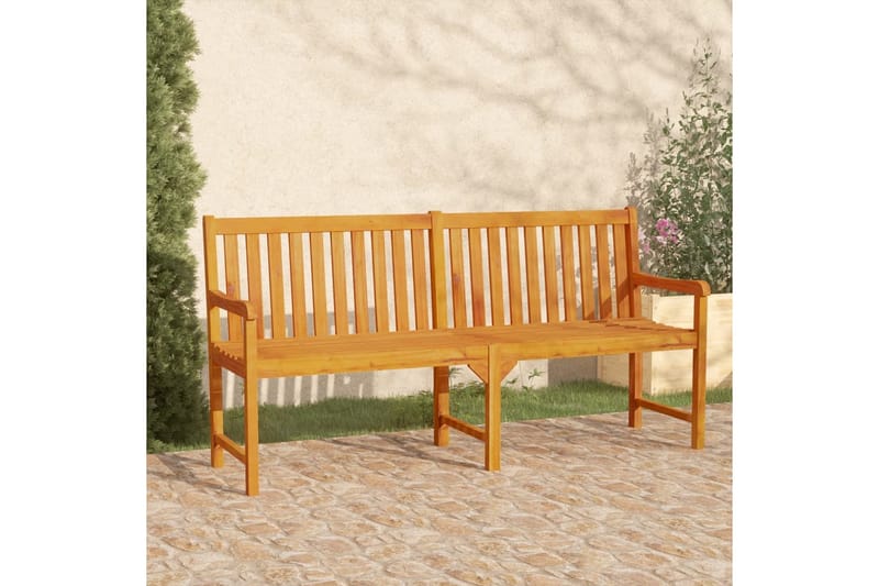 havebænk 180 cm massivt akacietræ - Brun - Havemøbler - Havesofaer & bænke - Udendørs bænk & havebænk