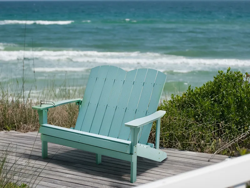 Havebænk Adirondack 125 cm - Blå - Havemøbler - Havesofaer & bænke - Udendørs bænk & havebænk