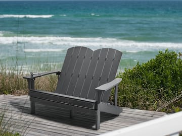 Havebænk Adirondack 125 cm - Grå - Havemøbler - Havesofaer & bænke - Udendørs bænk & havebænk
